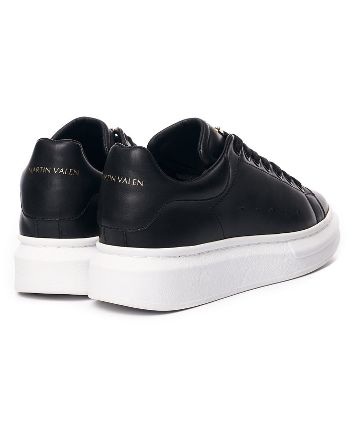Women’s Chunky Sneakers with Gold Crown in Black (3)