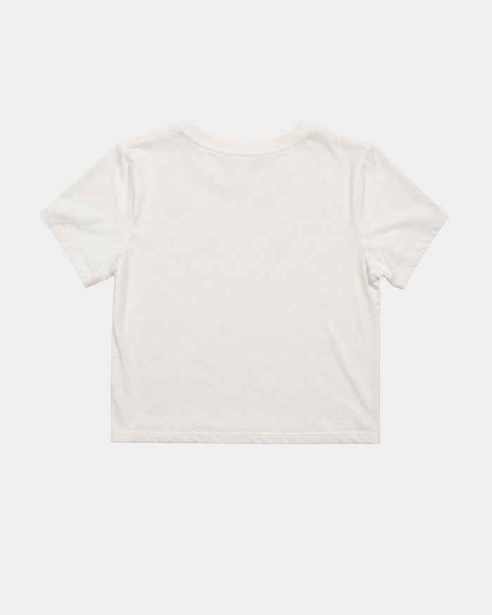 Women's Essential White Crop Top Tee