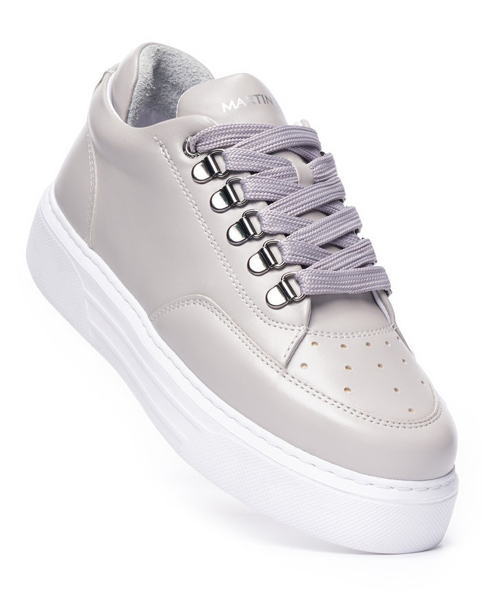 Women's Low Top Sneakers Shoes Gray (4)