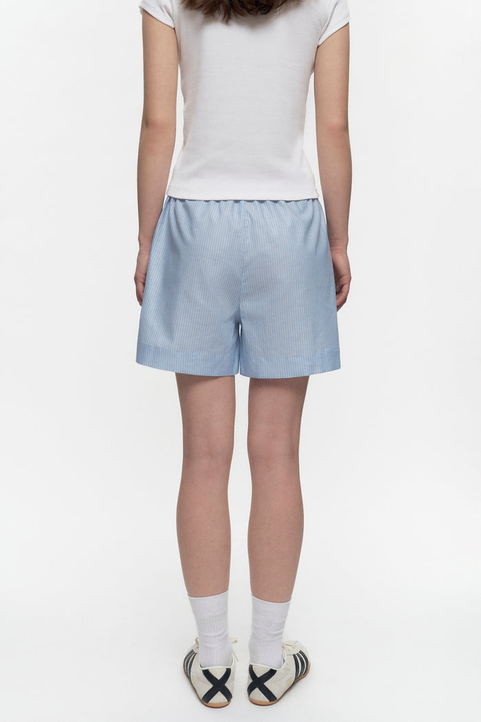 Women's Merire Striped Shorts in Blue Stripe