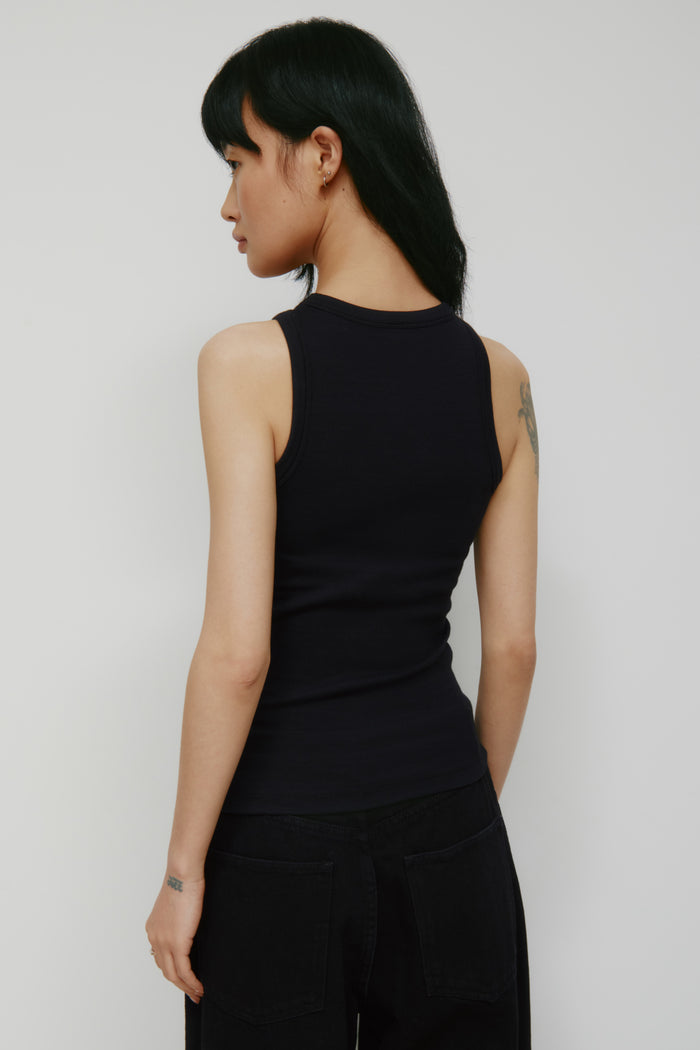 Women's Racer Tank in Black