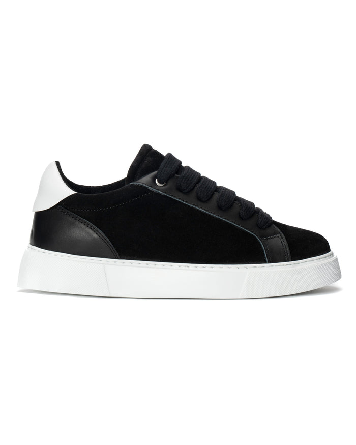 Women's Rool Court Leather Sneakers in Black