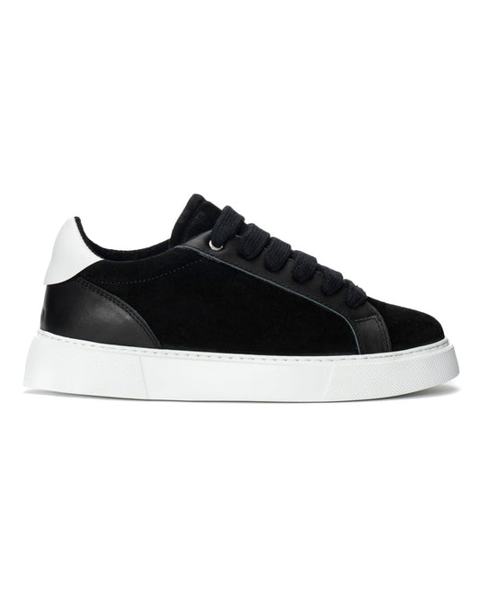 Women's Rool Court Leather Sneakers in Black