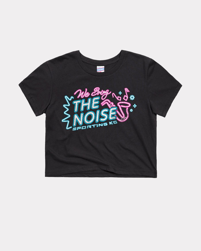 Womens We Bring the Noise Sporting KC Black Crop