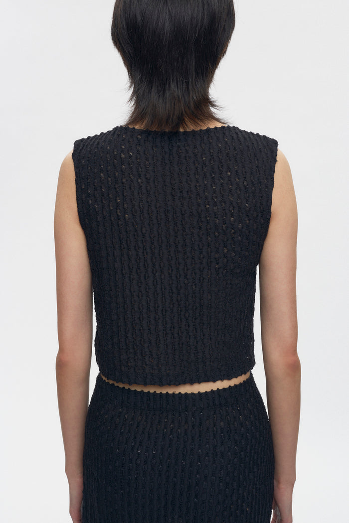 Women's Yasmina Boatneck Tank in Black