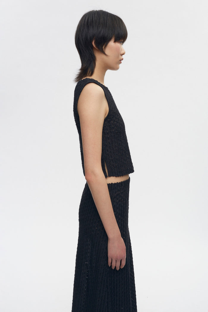 Women's Yasmina Boatneck Tank in Black