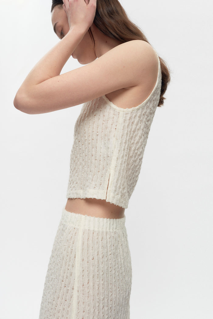 Women's Yasmina Boatneck Tank in Natural