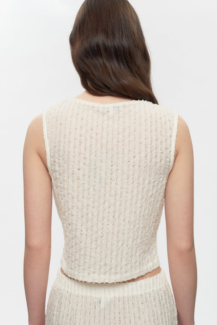 Women's Yasmina Boatneck Tank in Natural