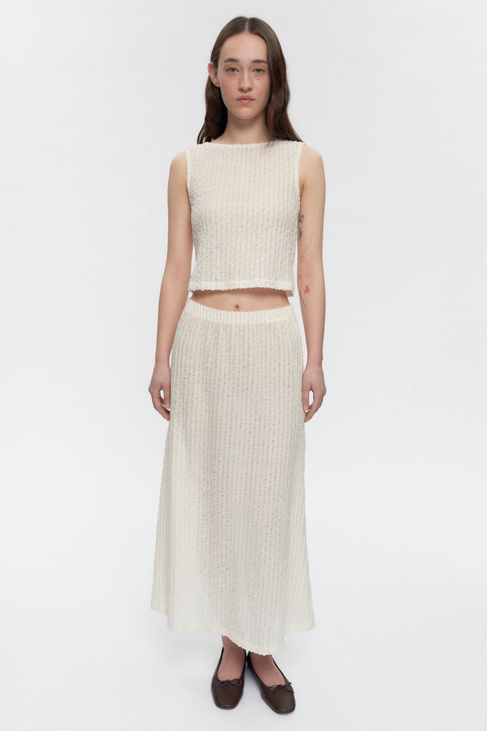 Women's Yasmina Boatneck Tank in Natural