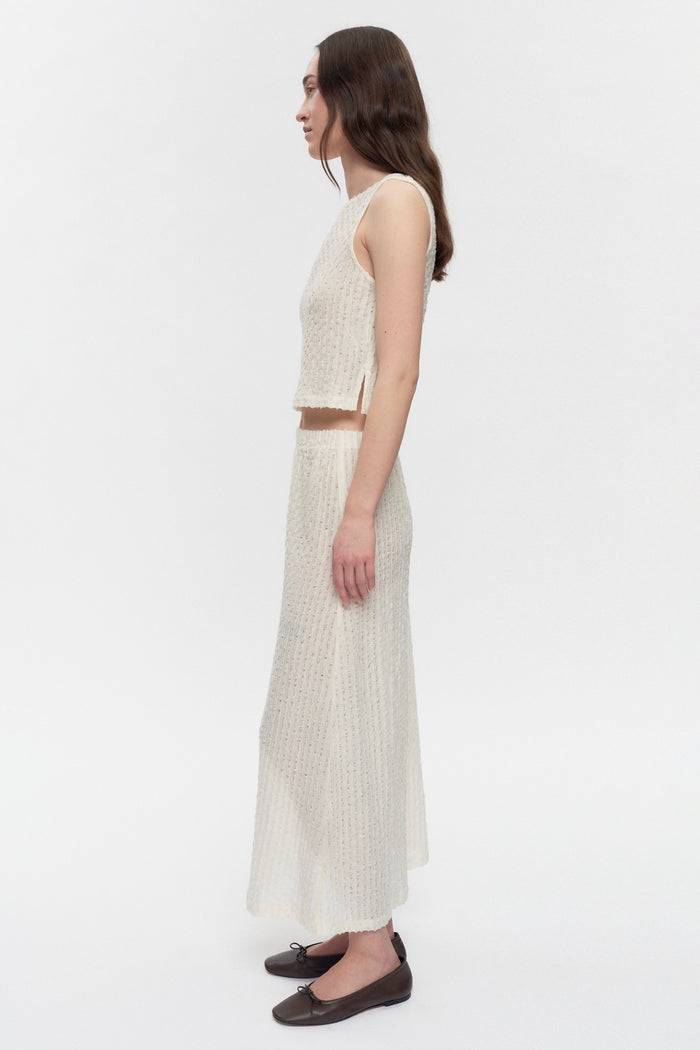 Women's Yasmina Boatneck Tank in Natural