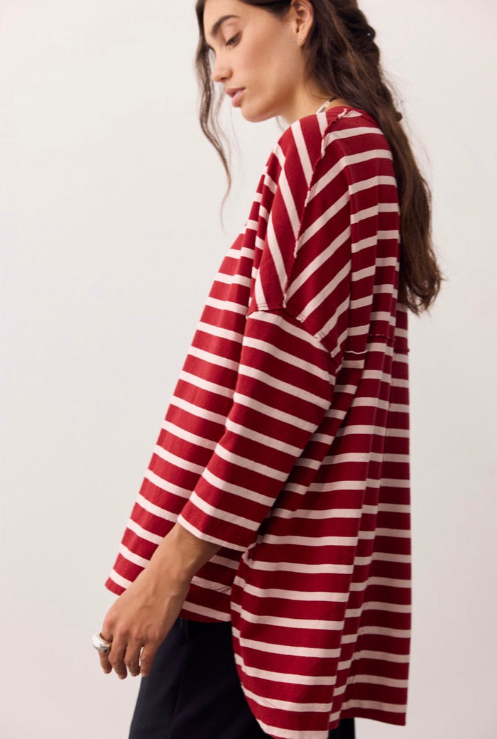 WTF Two Sense Long Sleeve Top - Berry Combo
