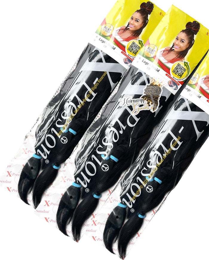 X-PRESSION PRE- STRETCHED BRAID. LAGOS BRAID 42” & 46” inches