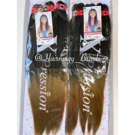 X-Pression Pre-stretched Hair Braiding Extensions 50" Color 1/27