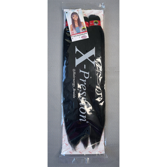 X-Pression Pre-stretched Hair Braiding Extensions 50" Color 1
