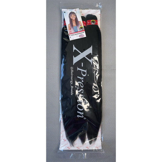 X-Pression Pre-stretched Hair Braiding Extensions 50" Color 1