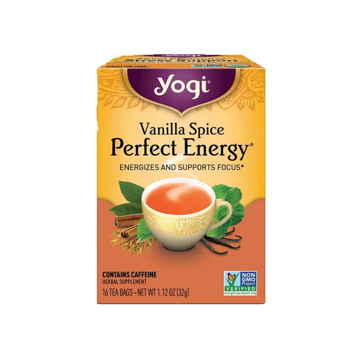 YOGI TEA Herbal Tea Bags Vanilla Spice Perfect Energy - 16 Tea Bags - L'Organic