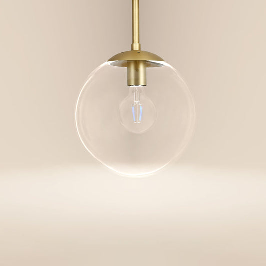 Zeno Globe Ceiling Light | Brass/Clear